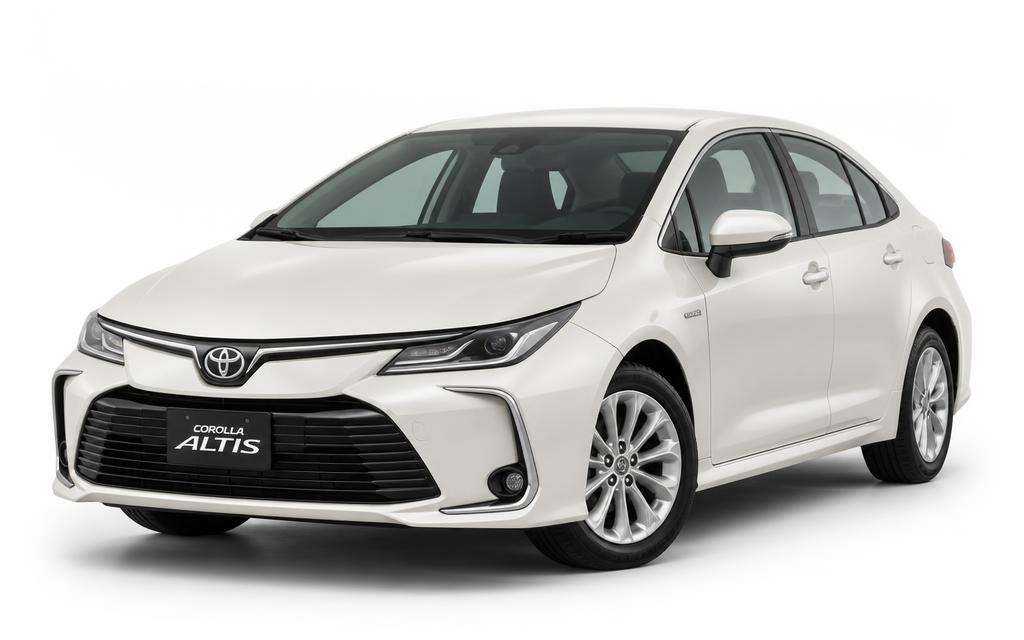 White Toyota Corolla Altis 1.6 available for rent in Karachi