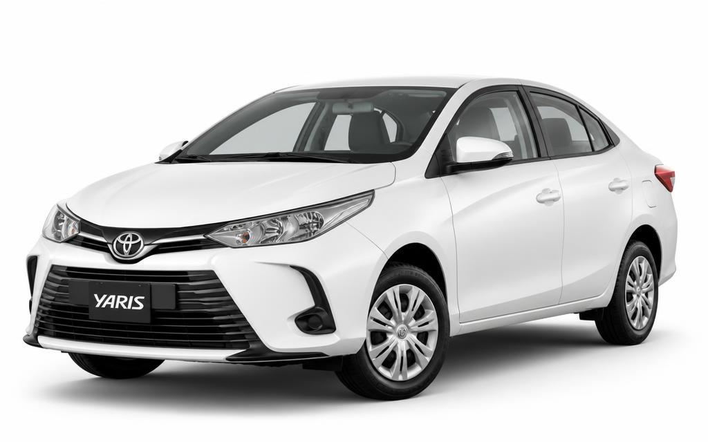 White Toyota Yaris Sedan available for rent in Karachi